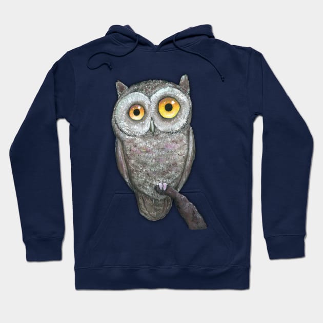 An oil painting of a funny owl Hoodie by Bwiselizzy